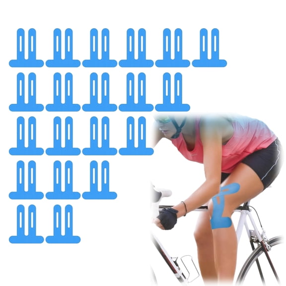 Precut Kinesiology Tape for Knees, 10 Pcs - Knee Support & Stability, Knee Pain Relief Athletic Tape - Waterproof & Elastic, Breathable Hypoallergenic Latex-Free Tape, Blue