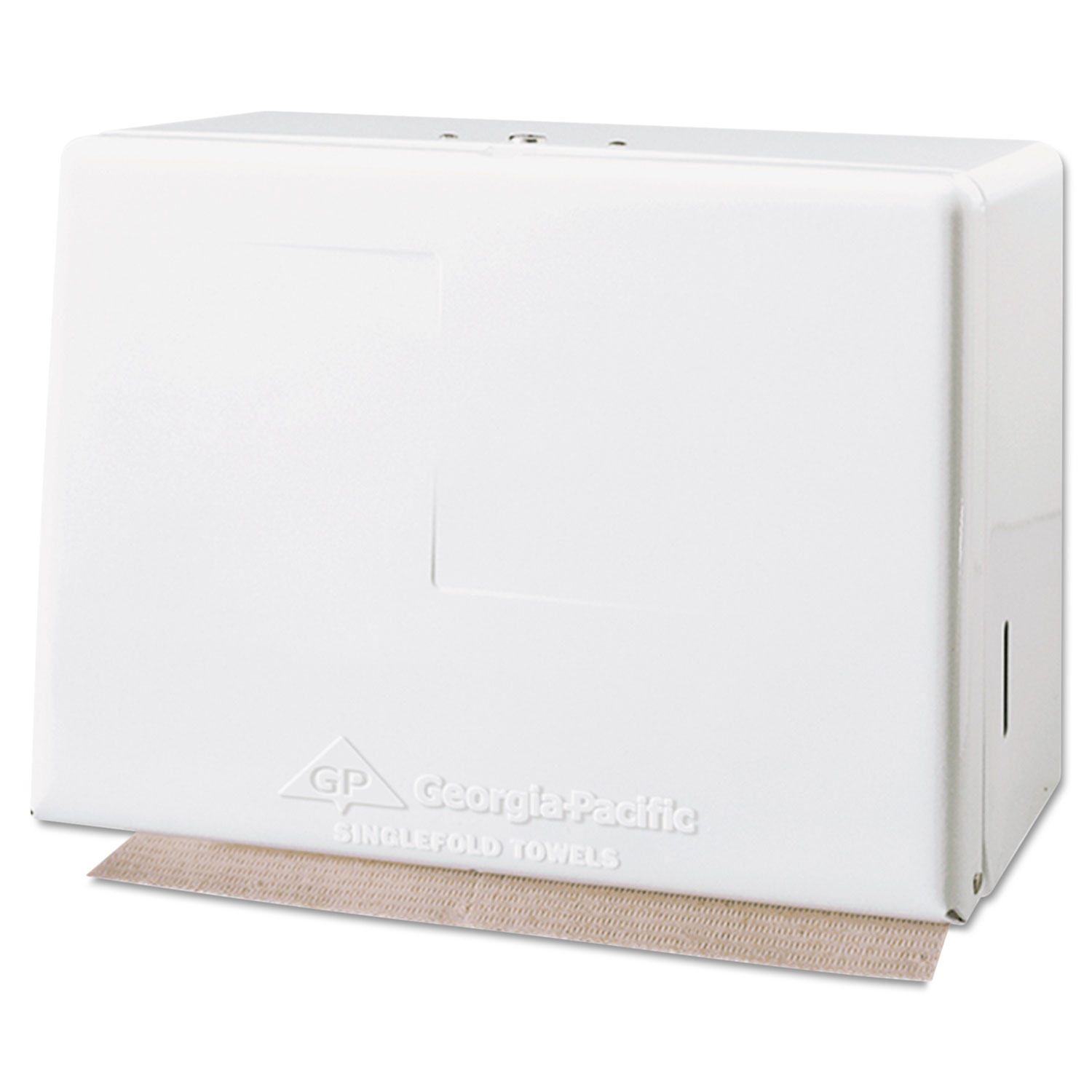 Space Saver Singlefold Towel Dispenser, Steel, 11.63 X 6.63 X 8.13, White | Bundle of 5 Each