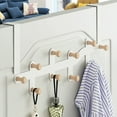 thumbnail image 3 of Wooden Hooks Over The Door Hooks Home Bathroom Organizer Rack Clothes Coat Towel Hanger Hook Behind The Door Kitchen Accessories, 3 of 9