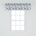 thumbnail image 2 of Ambesonne Nature Window Valance, Ornament Nautical Creatures, 54" X 12", Indigo White, 2 of 3