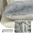 thumbnail image 4 of LIFEREVO Body Pillow Cover with Zipper Closure,Luxury Shaggy Ultra Soft Plush Faux Fur Pillowcase 20"x54" for Bed Couch,Microfiber Long Pillowshams for Adults Women/Mother/Wife(Gray), 4 of 6