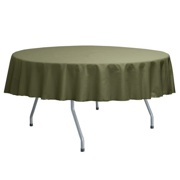 Ultimate Textile Poly-cotton Twill 84-Inch Round Tablecloth