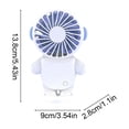 thumbnail image 3 of EGNMCR Home Appliances Mini Fan USB Rechargeable Portable Handheld Fan Plastic Fan, 3 of 6