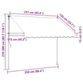 thumbnail image 2 of vidaXL Manual Retractable Awning with LED 98.4" Orange and Brown, 2 of 6