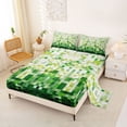 thumbnail image 2 of Erosebridal Green Square Full Size Sheets for Boys, Pixelate Miner Bed Sheets, 4-Piece, 2 of 5