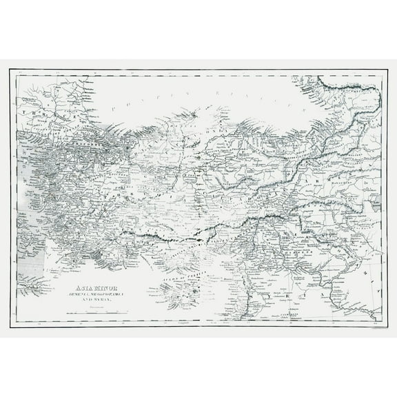 Historic Map - Asia Minor Armenia Mesopotamia Syria - Oxford 1828 - WallArt