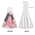 thumbnail image 4 of Mother and Daughter Flowers Mothers Day Hanging Towels with Loop Hand Towels Nylon Fastener Tape Design Dish Cloths 2 Pieces, 4 of 7
