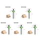 thumbnail image 4 of Juego de brocas para enrutador arquitectónico, vástago de 8mm, incisivo, limpieza rápida, moldura de corte, para armarios, puertas y estantes, 5 uds., 4 of 8