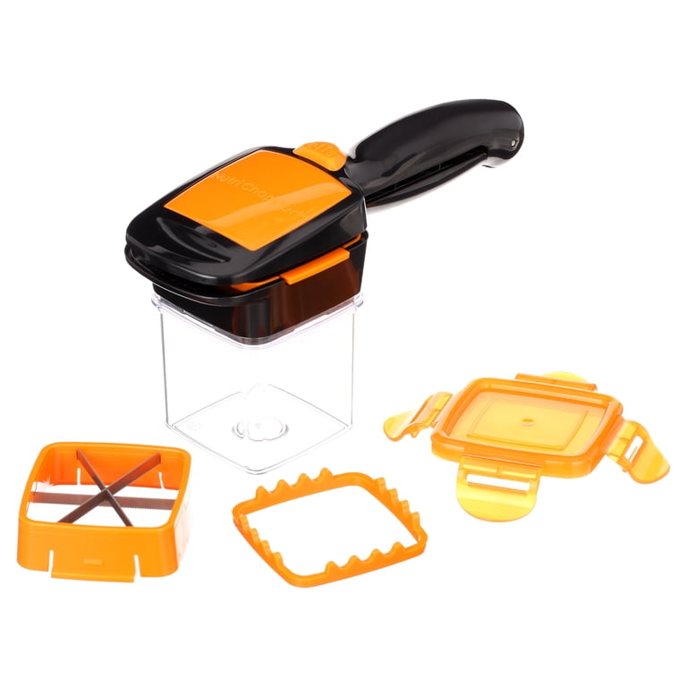RJ Kitchenware Vegetable Chopper - 350ml, 3 Stainless Steel Blades, Manual Pull-Cord Operation