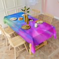 thumbnail image 3 of Colorful Tie Dye Pattern Rectangle Tablecloth 60"x120",Waterproof Polyester Rectangle Table Cloth, Wipeable Spillproof Polyester Tablecloth for Dining, Camping, Indoor and Outdoor, 3 of 6