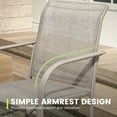 thumbnail image 6 of Vicllax 7-Piece Round Outdoor Patio Dining Furniture Set Table and Chair Metal Frame for Porch Deck, 6 of 10