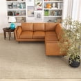 thumbnail image 6 of Timbukto Tan Leather Modern Living Room Symmetrical Corner Sectional Sofa, 6 of 7