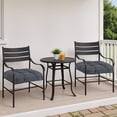 thumbnail image 2 of Bxaolu Outdoor Chair Cushions Set of 2, Thick 19" x 19" Outdoor Seat Cushions Patio Furniture Waterproof with Ties, Waterproof Patio Furniture Cushions, Outdoor Dining Chair Pads, Dark Gray, 2 of 9