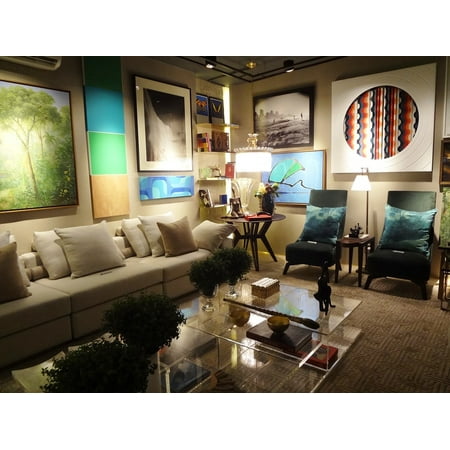 Sofa Trends 2015 Canvas Print Casa Cor 2015 Color House Luggage Living Room Sofa Stretched Canvas 10 x 14 ()