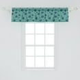 thumbnail image 2 of Ambesonne Floral Window Valance, Blooms Pastel Flower Branch, 54" X 12", Navy Blue Turquoise, 2 of 3