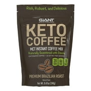 Giant Sports Keto Coffee, Complete Coffee Mix with MCTs, Brazilian Roast, 20 Servings