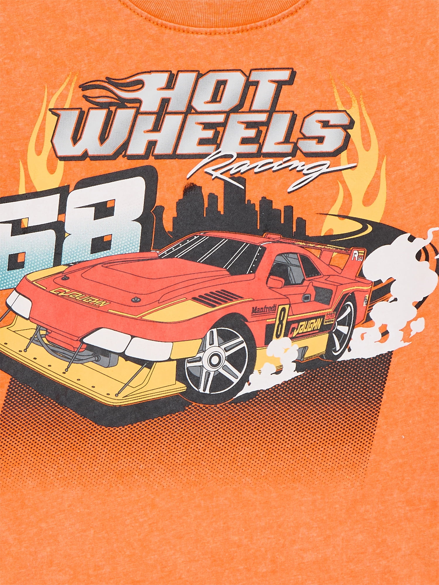 Hot Wheels Toddler Graphic Crewneck Tee with Short Sleeves, Sizes 12M-5T