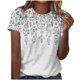 thumbnail image 1 of Camiseta de Cuello Redondo de Manga Corta Impresa de los Pantalones Cortos de las Mujeres, Poliéster de Lentejuelas de Partido de Moda, 1 of 8
