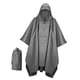 thumbnail image 4 of Poncho De Lluvia Con Capucha Chaqueta Impermeable Portátil Para Mochilero Gris, 4 of 8