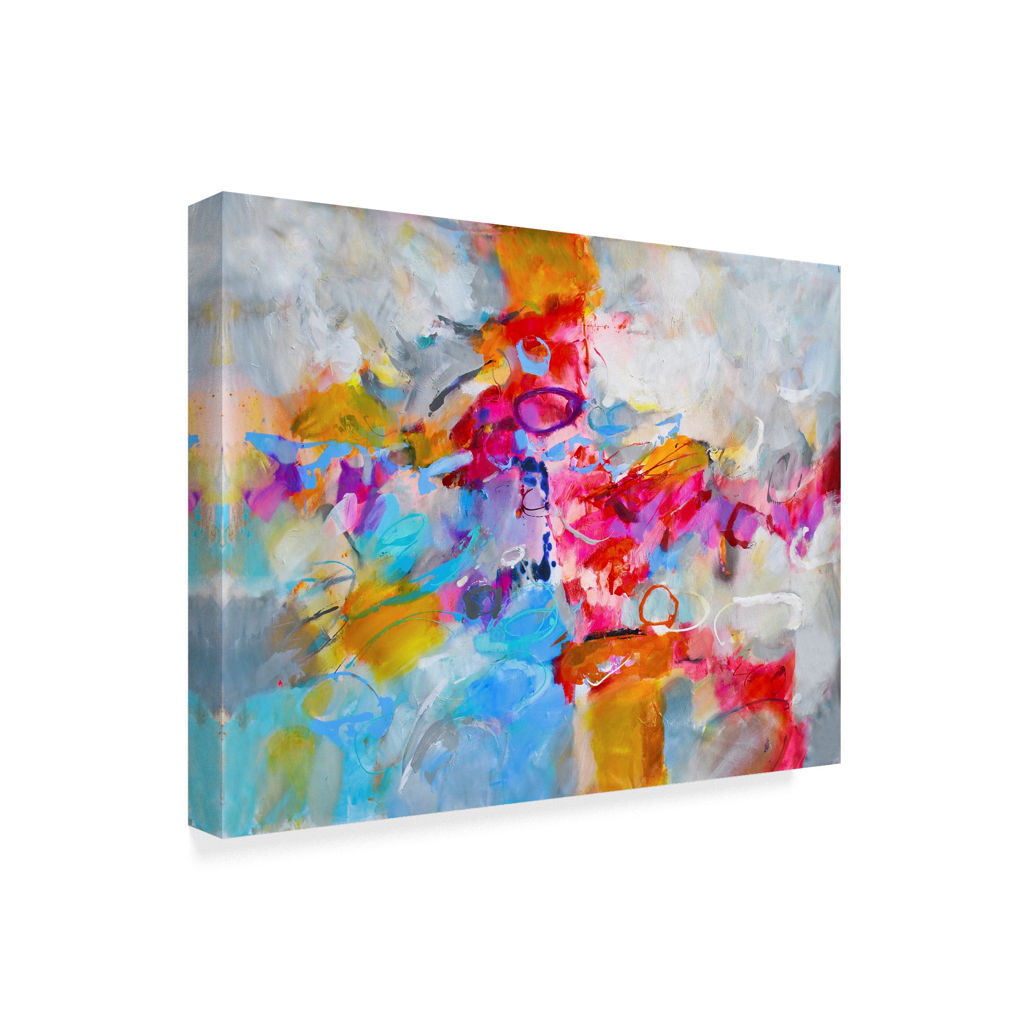 Trademark Fine Art 'Pink And Orange Paint' Canvas Art by Gabi Ger