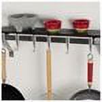 Concept Housewares PR-40322 Innovative 30&apos;&apos; Stainless Steel Track Wall Kitchen Rack With Natural Wood Shelf - image 4 of 4