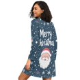 thumbnail image 2 of FORMRS Womens Long Sleeve Nightgowns Crew Neck Sleep Shirt Soft Pajamas Sizes S-3XL, Christmas Santa, 2 of 8