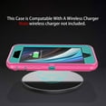 thumbnail image 6 of I-HONVA For iPhone SE 2020 Case,3-Layer Military Grade Drop Protection Anti-Slip Bumper Rugged Shockproof Dustproof Protection 4.7 inch Phone Case,Pink Turquoise, 6 of 7