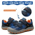 thumbnail image 5 of Mishansha Kids Sneakers Boys Girls Hiking Shoes Lightweight Velcro Tennis Shoes Toddler Running Walking Gym Blue 13 little_kid, 5 of 7