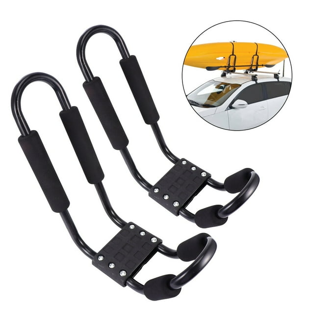 OUNONA 2Pcs Roof Rack Kayak Carrier Racks Black Aluminium Fuel Efficiency Improvement Outdoor Adventure