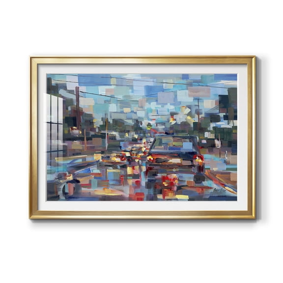 Red Traffic Premium Framed Print - Ready to Hang