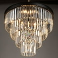 thumbnail image 5 of LUOLAX 24-inch North American light luxury round crystal chandelier, 9-head bedroom chandelier, dining room and living room lighting fixtures, 5 of 6