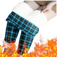thumbnail image 2 of Sngxgn Lined Leggings Women Warm Thick Thermal High Waisted Pants(Blue,S), 2 of 8