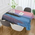 thumbnail image 5 of GZHJMY Unbreakable Square Tablecloths with Dust and Wrinkle Resistance-54x54In,California Lighthouse Wedding Kitchen Picnic Buffet Holiday Party Decoration, 5 of 7
