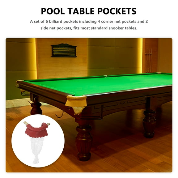 Baluue Pockets Billiards Snooker Net 6Set