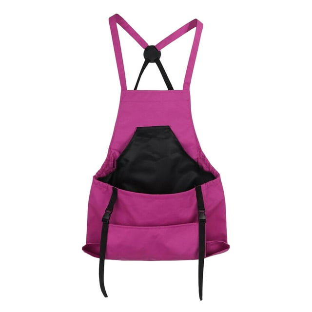 DOLITY Garden Apron with Pockets Adjustable Shoulder Strap Gardening Apron for Kitchen Violet