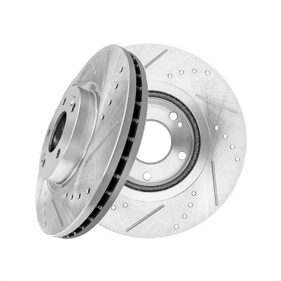 Front Drilled Slotted Brake Disc Rotors 300mm For 2011-2013 KIA Sorento