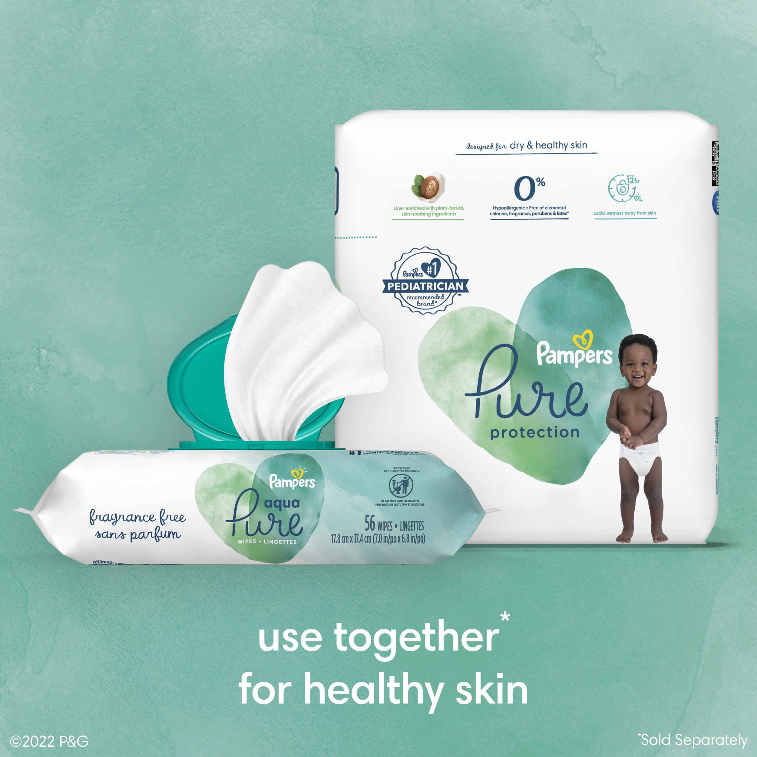 Pampers Pure Baby Diapers Size 7, 36 Count (Select for More Options)