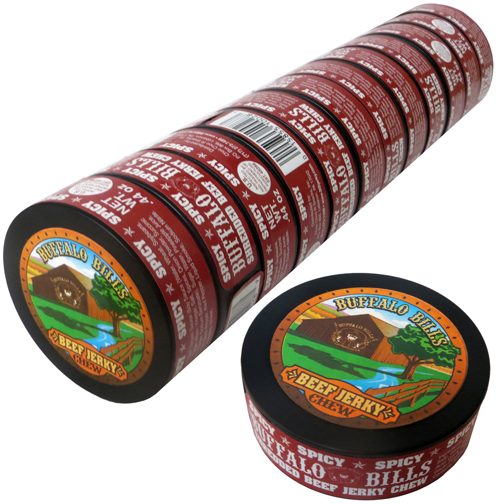 Buffalo Bills 0 44oz Spicy Shredded Beef Jerky Chew 12 Cans Of Spicy 