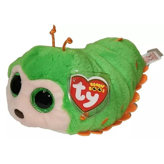 Ty Beanie Boos - Pilar the Green Caterpillar  – Glitter Eyes  - Stuffed Animal