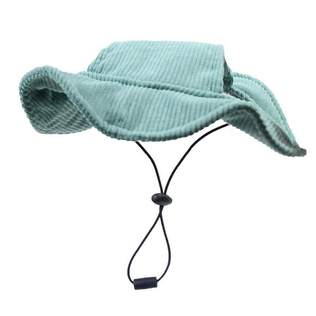 Sombrero para mascotas Yuyangstore con Cordón ajustable de pana al aire libre XS Verde
