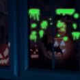 thumbnail image 3 of Halloween Luminous Bloody Handprint Footprint Wall Sticker for Halloween Zombie Party Decoration Glow Window Decals, 3 of 5