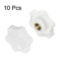 thumbnail image 3 of Uxcell 10 Pieces Star Knobs M8 Female Thread 32mm Head Non-Through Hole Clamping Handles Nuts White, 3 of 5