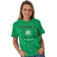 thumbnail image 3 of Cute Ohio Girl Pride Pretty Floral Women's Graphic T Shirt Tees Brisco Brands L, 3 of 6