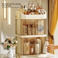 thumbnail image 3 of Makeup Storage Box Large Capacity with Transparent Door 2/3 Layer Multi Compartments Bedroom Desktop Cosmetic Organizer Cosmetics Display Case, 3 of 8