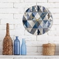 thumbnail image 3 of Modern Simple Triangles Round Wall Clock Silent Analog Battery Operated Gold Pointer Home Decor 9.84" Diameter, 3 of 11