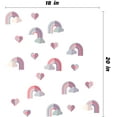 thumbnail image 3 of RAINBOWS & HEARTS - Kids Bedroom Nursery Multicolored Decor Rainbows Clouds And Hearts Pattern Design Vinyl Adhesive Wall Decal Sheet - Home Living Room Removable Wall Decoration Sticker 18" x 20", 3 of 3