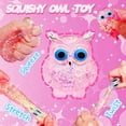 thumbnail image 2 of Owl Sugar Stress Ball Squishy Toys, Kawaii Squishy Stress Balls, Owl Sugar Ball Squeeze Toys, Party Favors Easter Basket Stuffers (Pink), 2 of 5