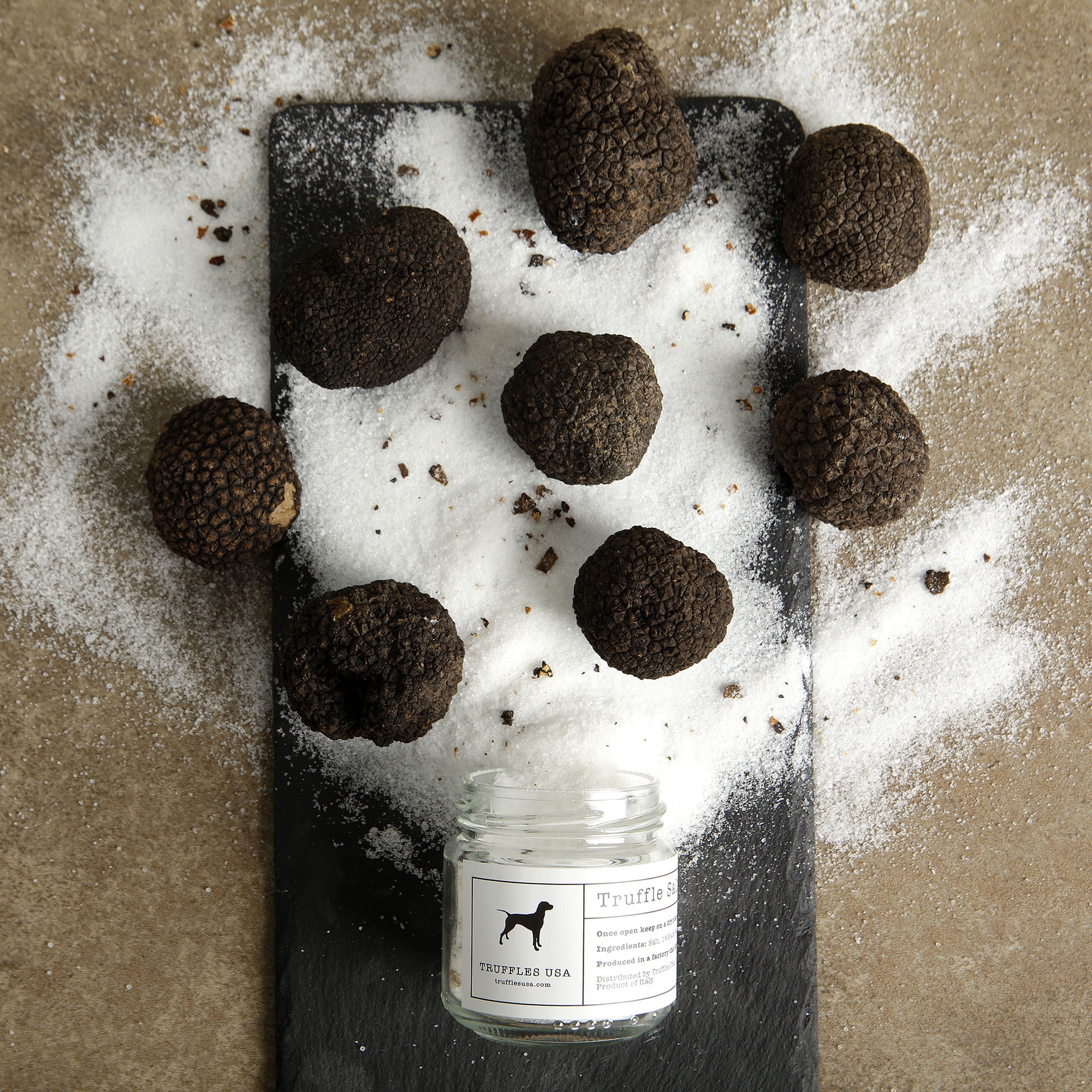 TRUFFLES USA Black Truffle Salt 3.5 oz (100g) Product of Italy