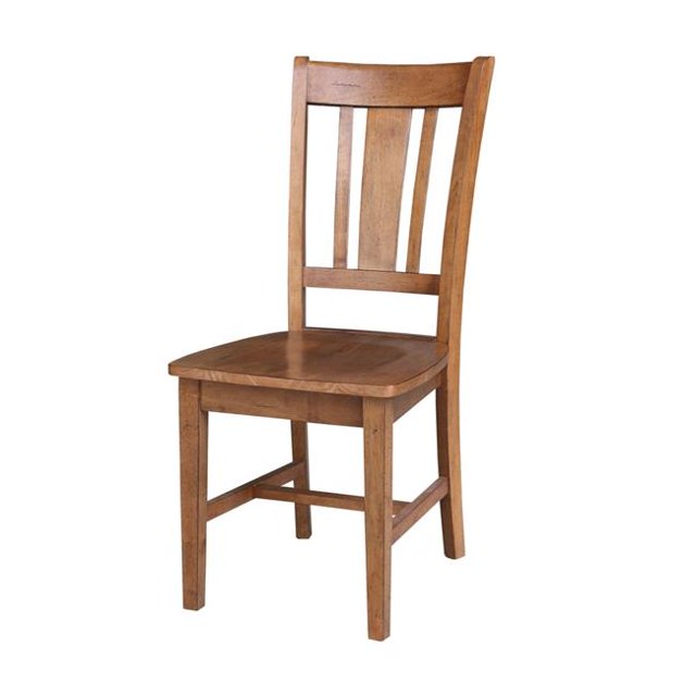 International Concepts C42-10P 17.3 in. San Remo Splatback Chair, Distressed Oak