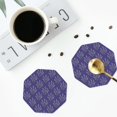 thumbnail image 4 of Kdxio Lavender Flowers Funny Coasters,4 Pcs Leather Coasters,Housewarming Gifts,Protect Furniture from Water Marks Scratch and Damage, 4 of 8